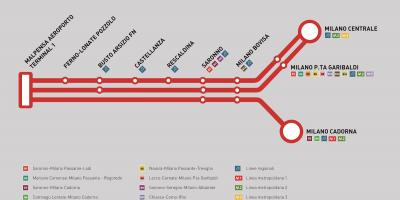 Treno Malpensa express mappa