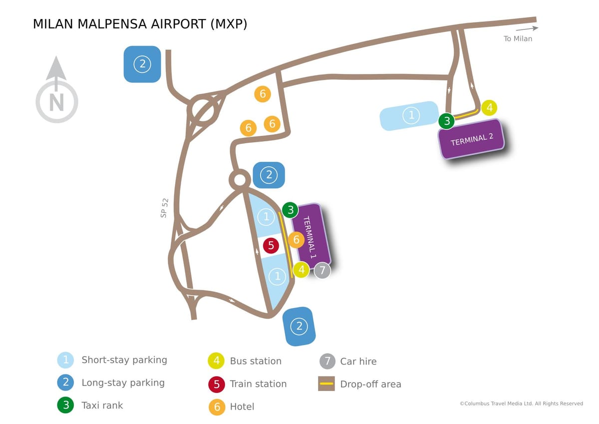 milano malpensa terminal 1 mappa