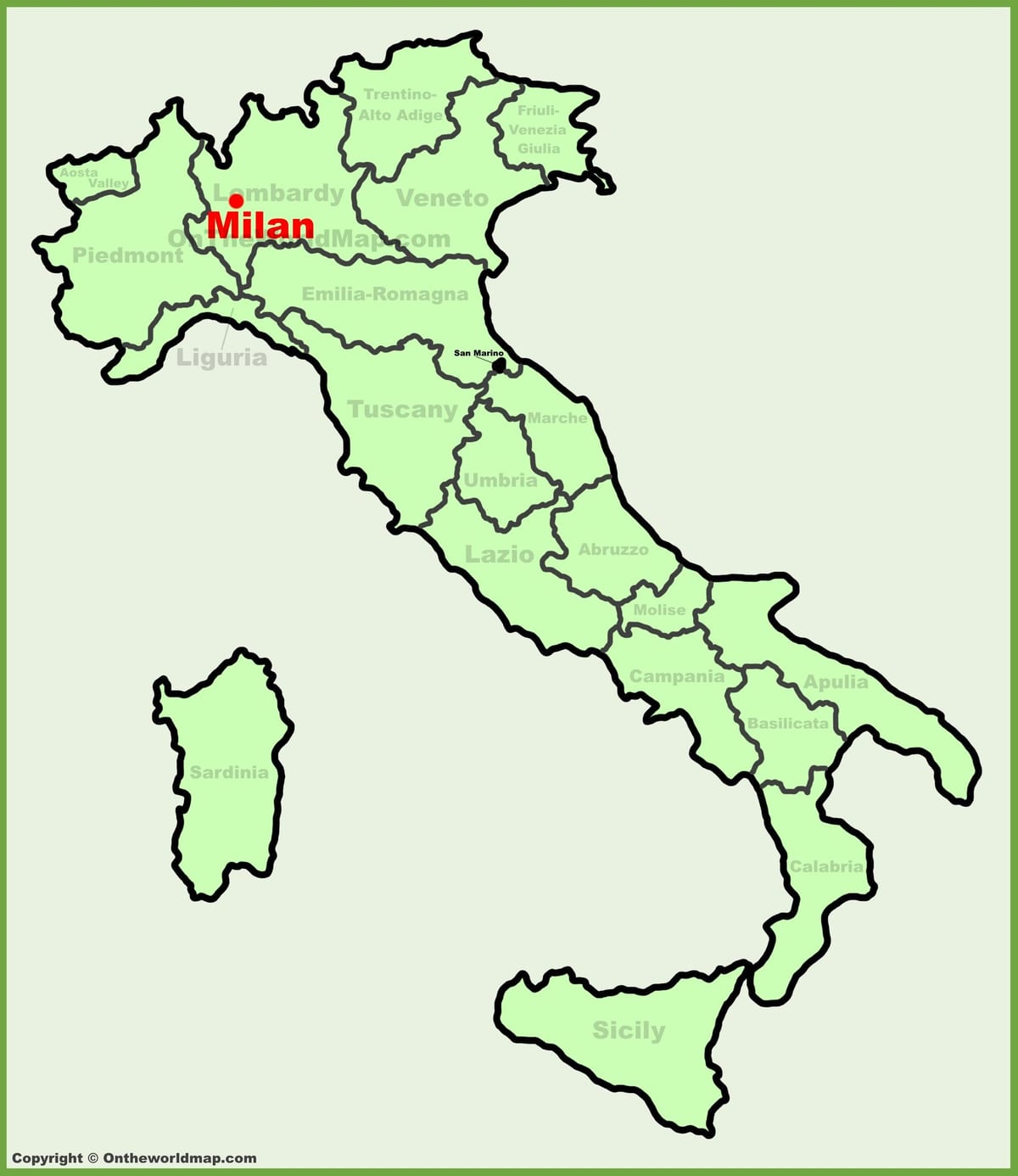 mappa d'italia in mostra a milano