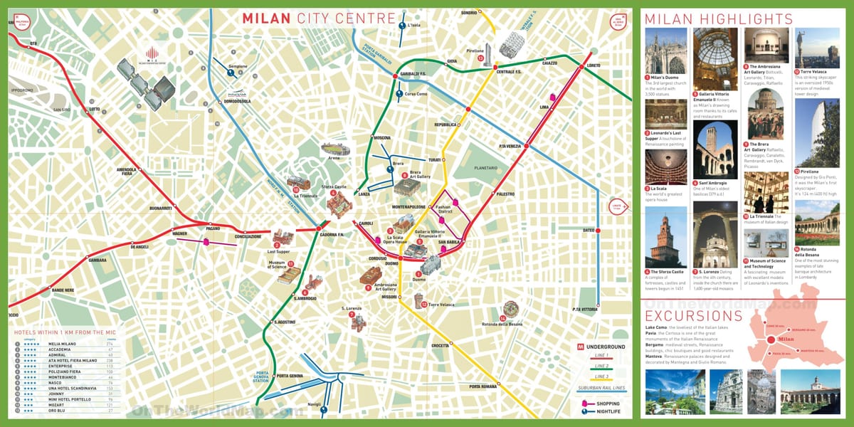 city sightseeing milano mappa