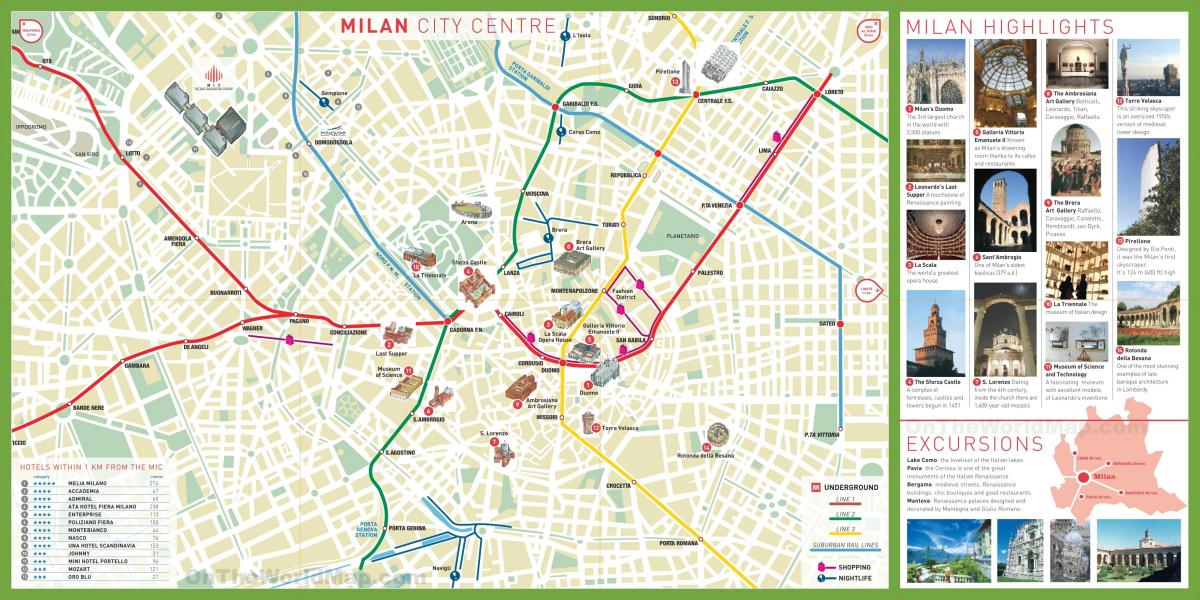 city sightseeing milano mappa
