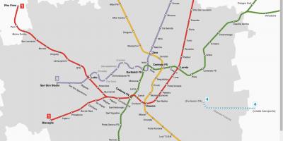Mappa di atm milano tram