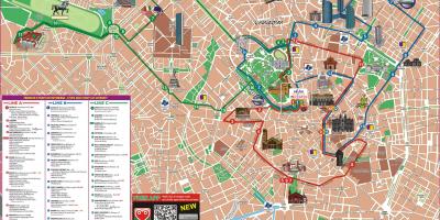 Milano hop on hop off tour in autobus mappa