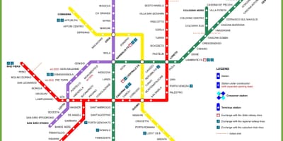 Mappa metro Milano