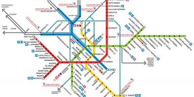 Mappa della metropolitana di Milano